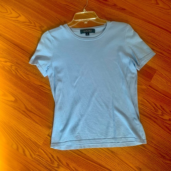 Cornflower Blue Kasper Women’s Top. Size S - Picture 1 of 5